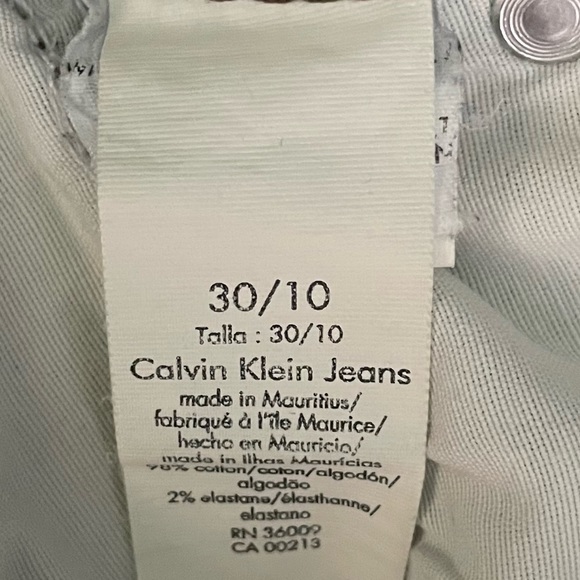 Calvin Klein Skinny Denim Blue Jeans Size 30/10 - Picture 9 of 11